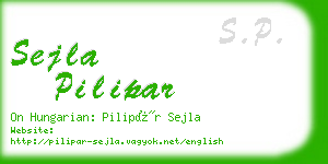 sejla pilipar business card